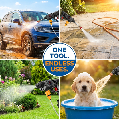 Portable Cordless Pressure Washer | 725 PSI Battery Powered | Dual Battery & Adjustable Nozzle