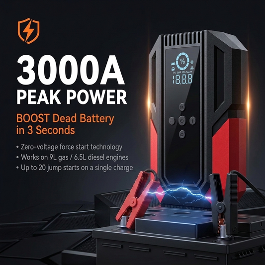 JA200 3000A Jump Starter with Air Compressor