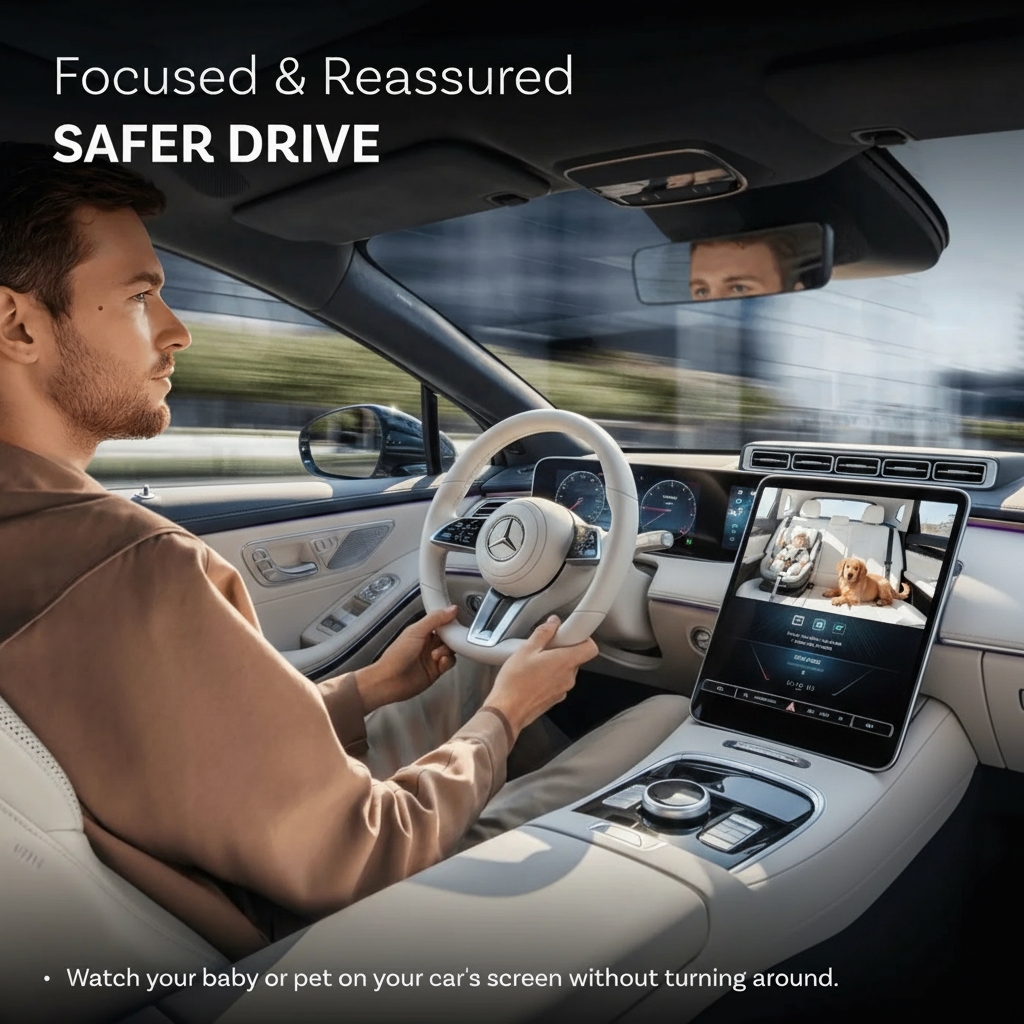 BabyDash Smart Monitor: Baby Camera + Wireless CarPlay
