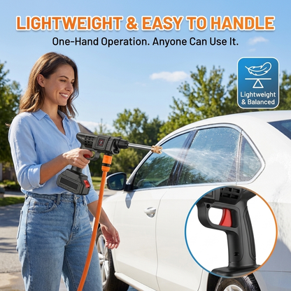 Portable Cordless Pressure Washer | 725 PSI Battery Powered | Dual Battery & Adjustable Nozzle